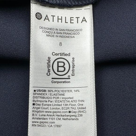 Athleta Pants Womens 8 Navy Endless High Rise Pullon Stretch Comfort Career - Picture 8 of 14